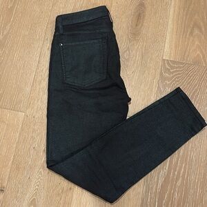 7 For All Mankind Skinny Jeans in dark green sheen size 27, Inseam 27”